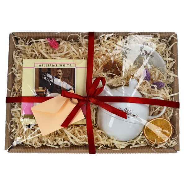 Zestaw prezentowy dla babci i dziadka z herbatą i dzbankiem