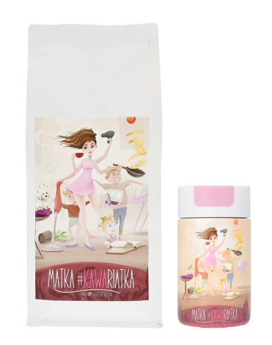 ZESTAW - Kawa ziarnista Kawariatka 1kg + kubek termiczny 300 ml