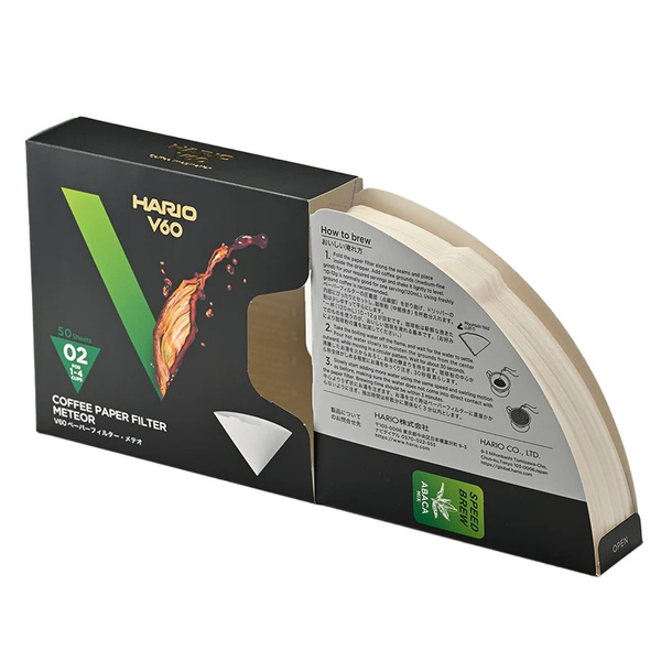 Filtry papaierowe Hario Meteor V60-02 - 50 szt.