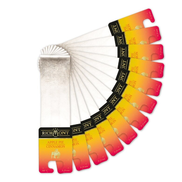 ZESTAW Herbata Richmont Apple Pie Cinnamon 12 saszetek + Szklanka Richmont Hot 370ml