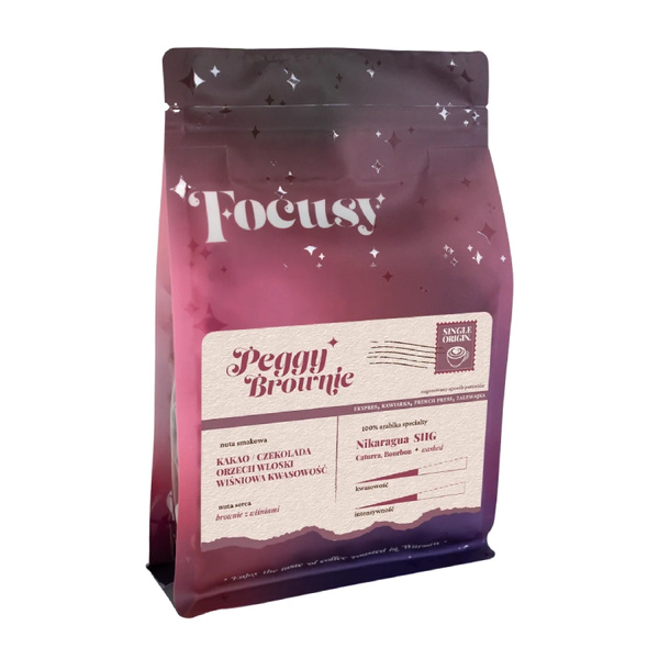 Kawa ziarnista Focusy PEGGY BROWNIE - czekoladowo-orzechowe espresso 250g