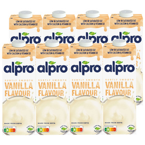 ZESTAW - ALPRO SOJOWE - Wanilia 8x1l
