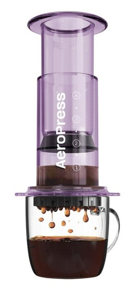 Zaparzacz do kawy AeroPress Clear - Fioletowy