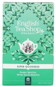Zielona herbata English Tea Shop Green Sencha White Tea Matcha 20x1,75g - opinie w konesso.pl