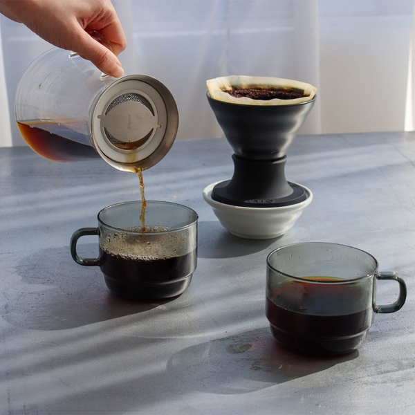 Zestaw Hario Immersion Switch Smokey Black - Czarny