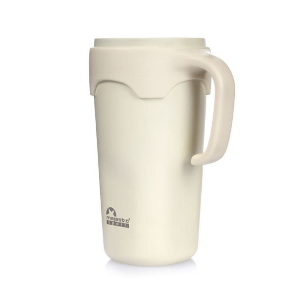 Kubek termiczny ze słomką Majestic Sport Jelly 650 ml - Biały