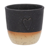 Ceramiczny kubek Pot Pot - Heart Czarny 200 ml