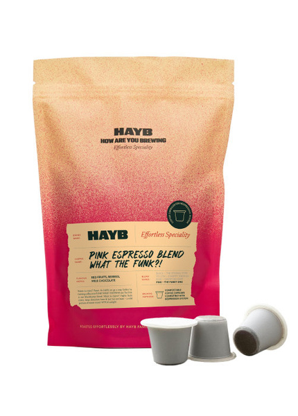 Kapsułki kompostowane HAYB do Nespresso® – Pink Espresso Blend 10 szt – NIEDOSTĘPNY
