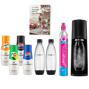 Saturator do wody gazowanej SodaStream Terra - Czarny + 2 butelki
