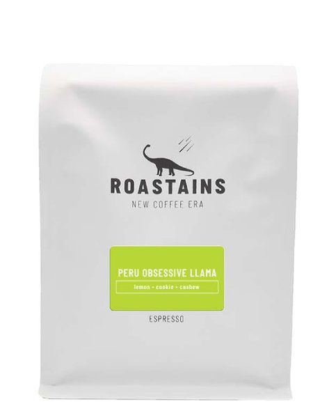 Kawa ziarnista Roastains Peru Obsessive Llama ESPRESSO 250g – NIEDOSTĘPNY