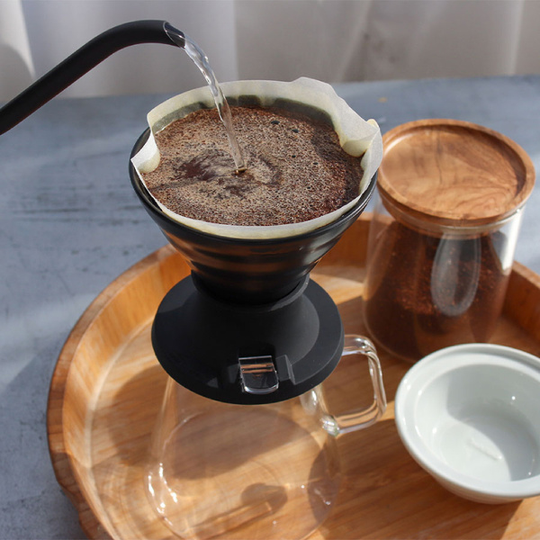 Ceramiczny Drip Hario V60 Switch & Match 02 Matte Black - Czarny mat