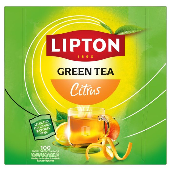 Zielona herbata Lipton Classic Green Tea Citrus 100x1,3g