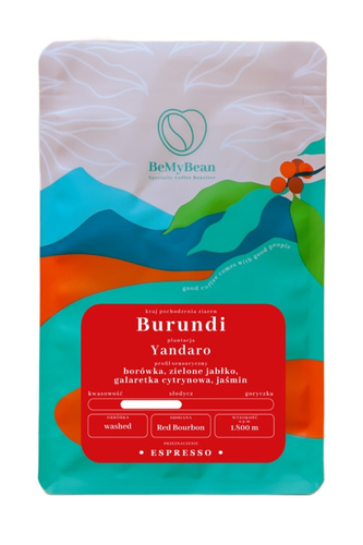 Kawa ziarnista BeMyBean Burundi Yandaro Espresso 1kg - opinie w konesso.pl