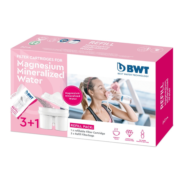 Wkład filtrujący Mineralizowana Magnezem miękka woda BWT Refil - 1+3 szt.