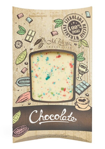 Czekolada biała dla dzieci M.Pelczar Chocolatier - z posypką strzelającą 85g