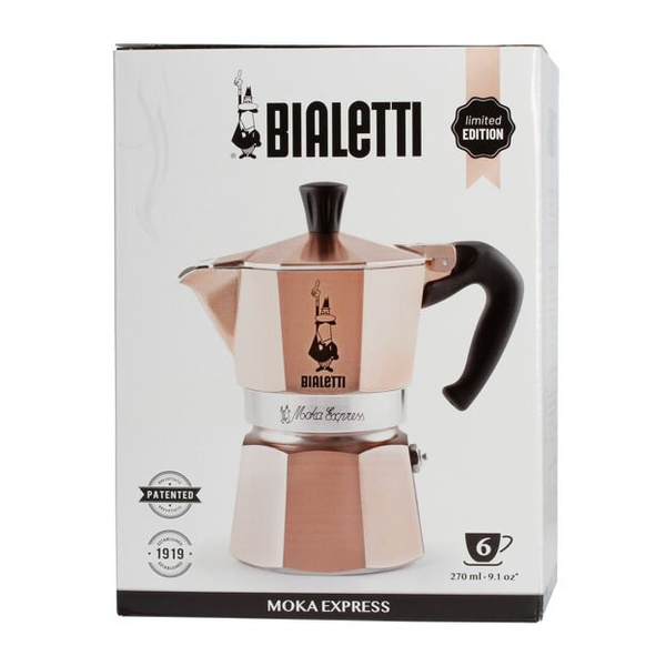 Kawiarka Bialetti Moka Express 6 filiżanek - Rose Gold - NIEDOSTĘPNY 