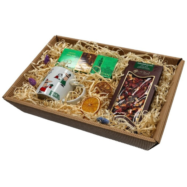 Zestaw prezentowy na urodziny - Kubek, czekolada i herbata