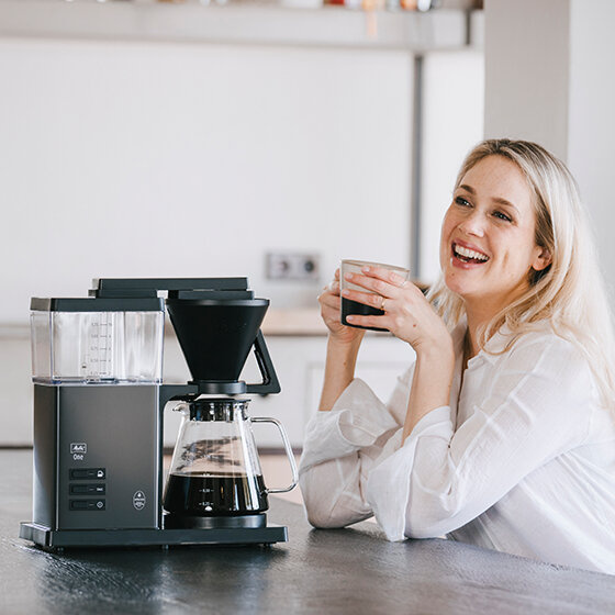 Ekspres przelewowy Melitta One 1031-02 - Pure Black + 250G KAWY GRATIS
