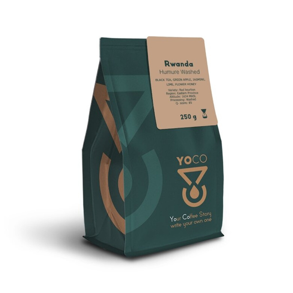 Kawa ziarnista YoCo Coffee Rwanda Hurume Washed Filter 250g