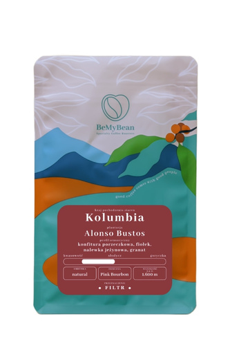 Kawa ziarnista BeMyBean Kolumbia Alonso Bustos Filtr 250g