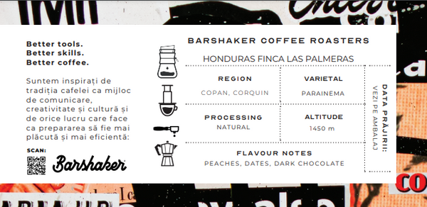 Kawa ziarnista Barshaker Honduras Finca Las Palmas OMNIROAST 250g - NIEDOSTĘPNY