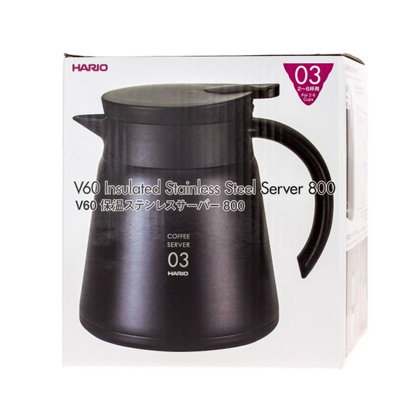 Server Hario Insulated Stainless Steel V60-03 Czarny - 800ml – NIEDOSTĘPNY