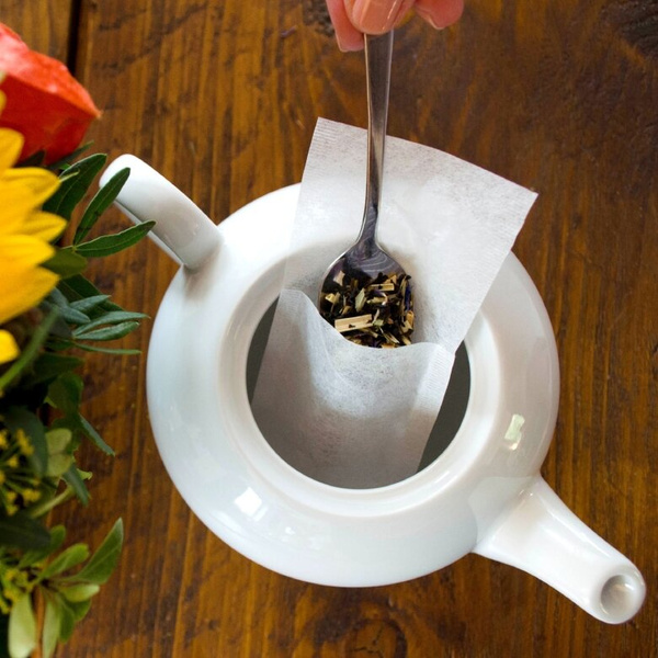 Filtry do herbaty Finum Teaflip L 40 szt. - Białe