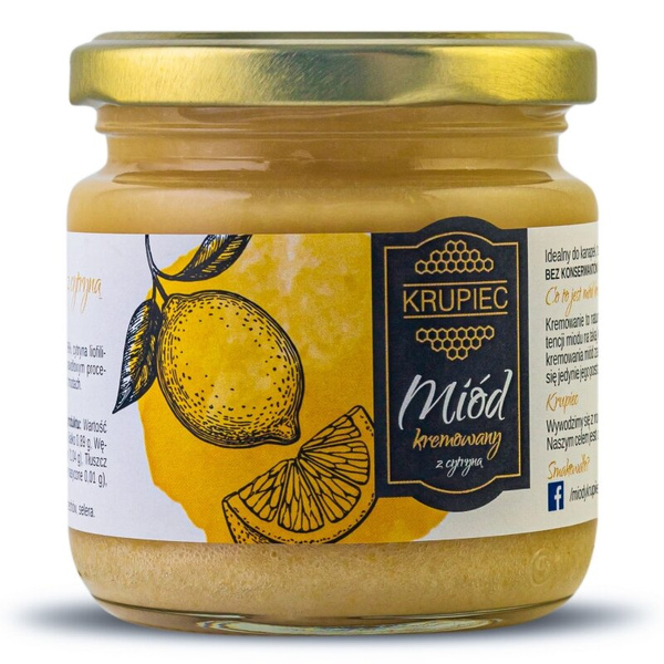 Miód z cytryną Krupiec 220g – NIEDOSTĘPNY