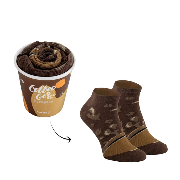 Skarpetki Rainbow Socks - Kawa espresso 41-46