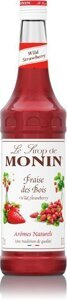 OUTLET - Syrop WILD STRAWBERRY MONIN 0,7 L - poziomkowy - opinie w konesso.pl