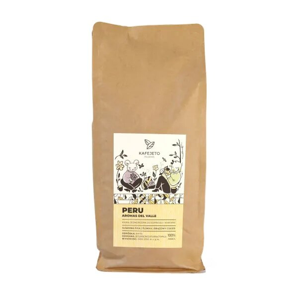 Kawa ziarnista Kafejeto Palarnia Wiosenne Peru Aromas del Valle Espresso 1kg - NIEDOSTĘPNY