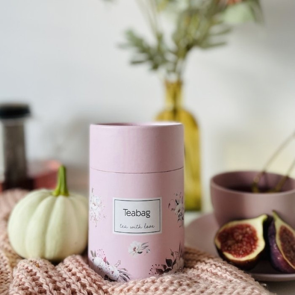 Czarna herbata Raspberry Lavender 50g - Różowa tuba