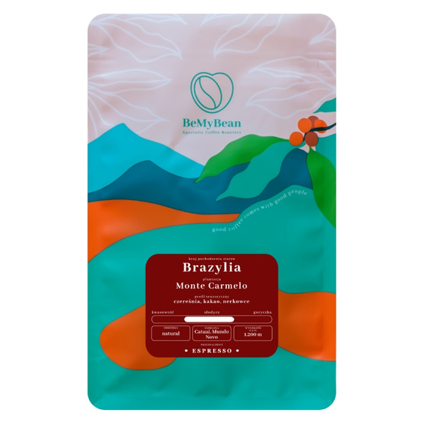 Kawa ziarnista BeMyBean Brazylia Monte Carmelo Espresso 1kg