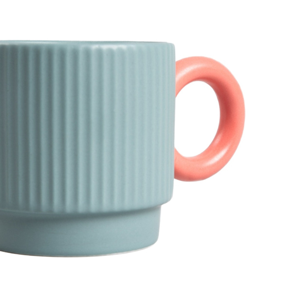 Kubek Homla ADOLA z różowym uchem 300ml - Turkusowy – NIEDOSTĘPNY