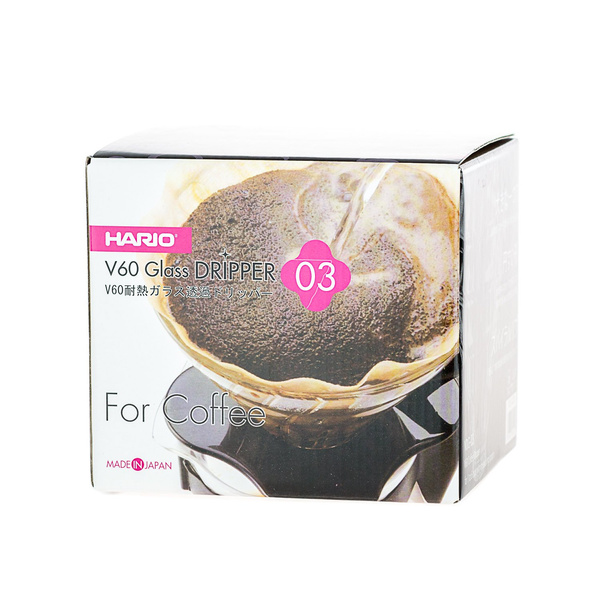 Szklany Drip Hario V60-03 - Czarny