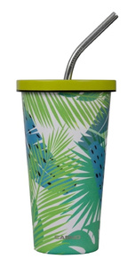 Kubek termiczny ze słomką Casno Gloomy Monstera - 510 ml