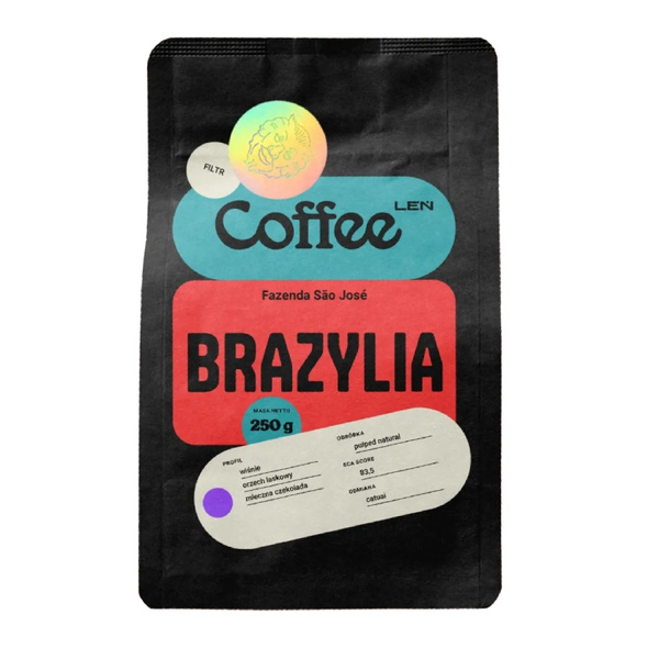Kawa ziarnista Leń Coffee Brazylia Fazenda Sao Jose 250g