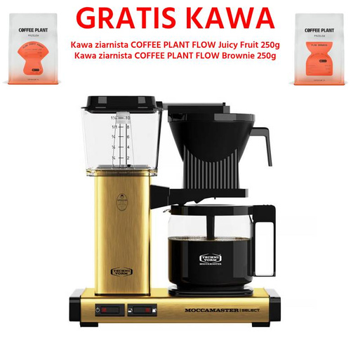 Ekspres do kawy Moccamaster KBG 741 Select Brushed Brass - Szczotkowany mosiądz + GRATIS KAWA 2x250g - opinie w konesso.pl