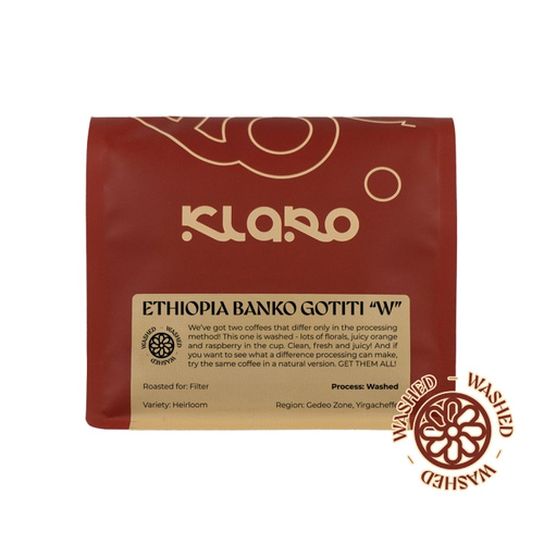 Kawa ziarnista Klaro Etiopia Banko Gotiti Washed Filtr 200g