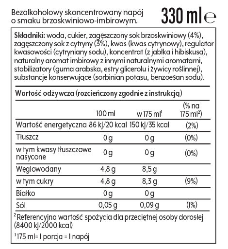 Baza do koktajli SodaStream Crafted Brzoskwinia Imbir 330 ml