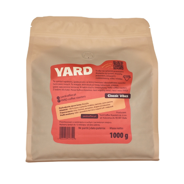 Kawa ziarnista YARD Coffee Roasters Classic Vibes Filter 1kg