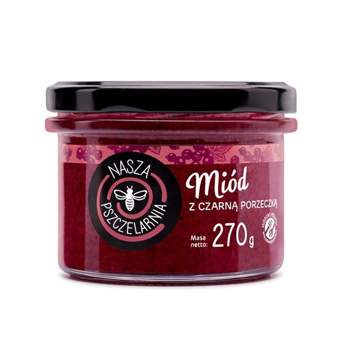 Miód z czarną porzeczką Nasza Pszczelarnia 270g