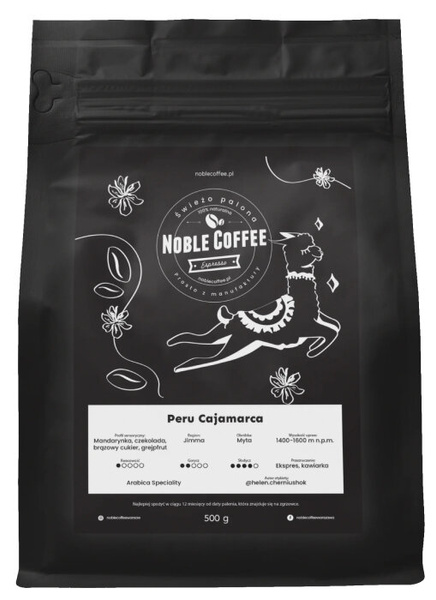Kawa ziarnista Noble Coffee Peru Cajamarca 1kg