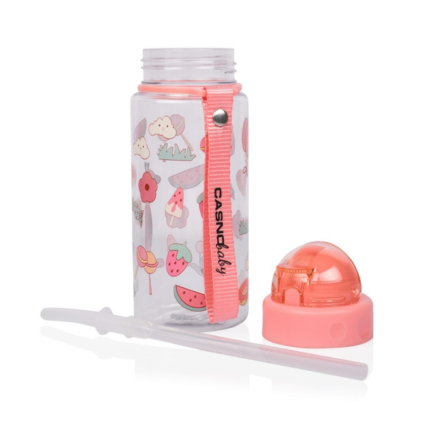 Butelka na wodę dla dzieci Casno Willy 400 ml - Różowa