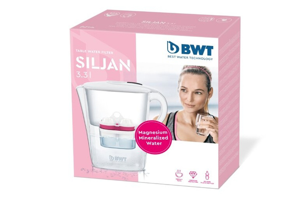 Dzbanek filtrujący wodę BWT Siljan 3.3 l Biały - manualny z wkładem Mg2+