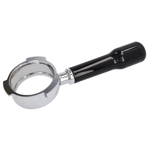 Uchwyt filtra Quick Mill bez dna chromowany z czarną rączką