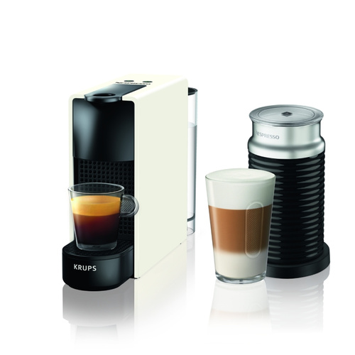 Ekspres na kapsułki Nespresso KRUPS Essenza Mini Biały z Aeroccino XN111110