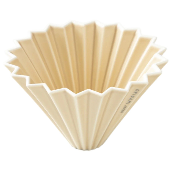 Ceramiczny Origami Dripper M - Beżowy matowy