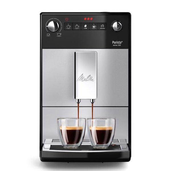 Ekspres do kawy Melitta Purista F23/0-101 - srebrno czarny + GRATIS 1KG KAWY