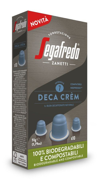 Kapsułki do Nespresso Segafredo Deca Crem - 10 szt - NIEDOSTĘPNY